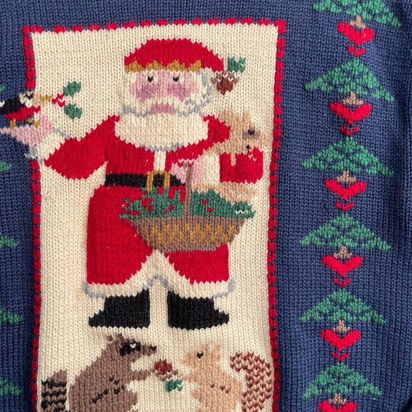 South Wool Hand Knit Santa Sweater - Picture 3 of 7